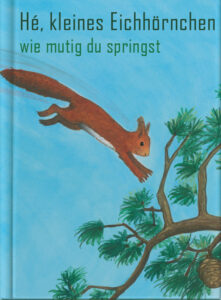 Hé, kleines Eichhörnchen, wie mutig du springst