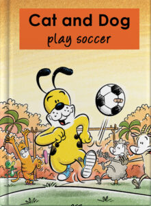 Cat and Dog play soccer